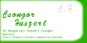 csongor huszerl business card